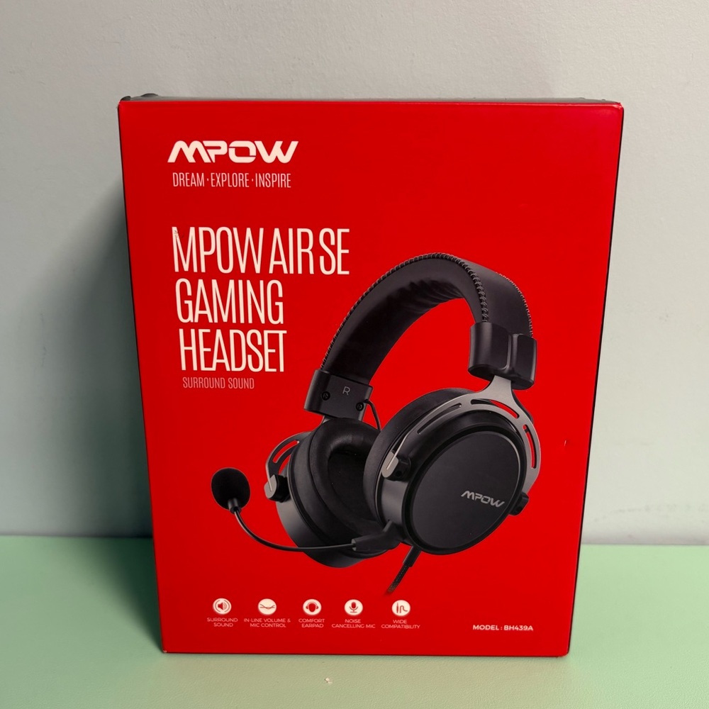 MPOW AIR SE Gaming Headset with Surround Sound, Model BH438A, Gaming Headset